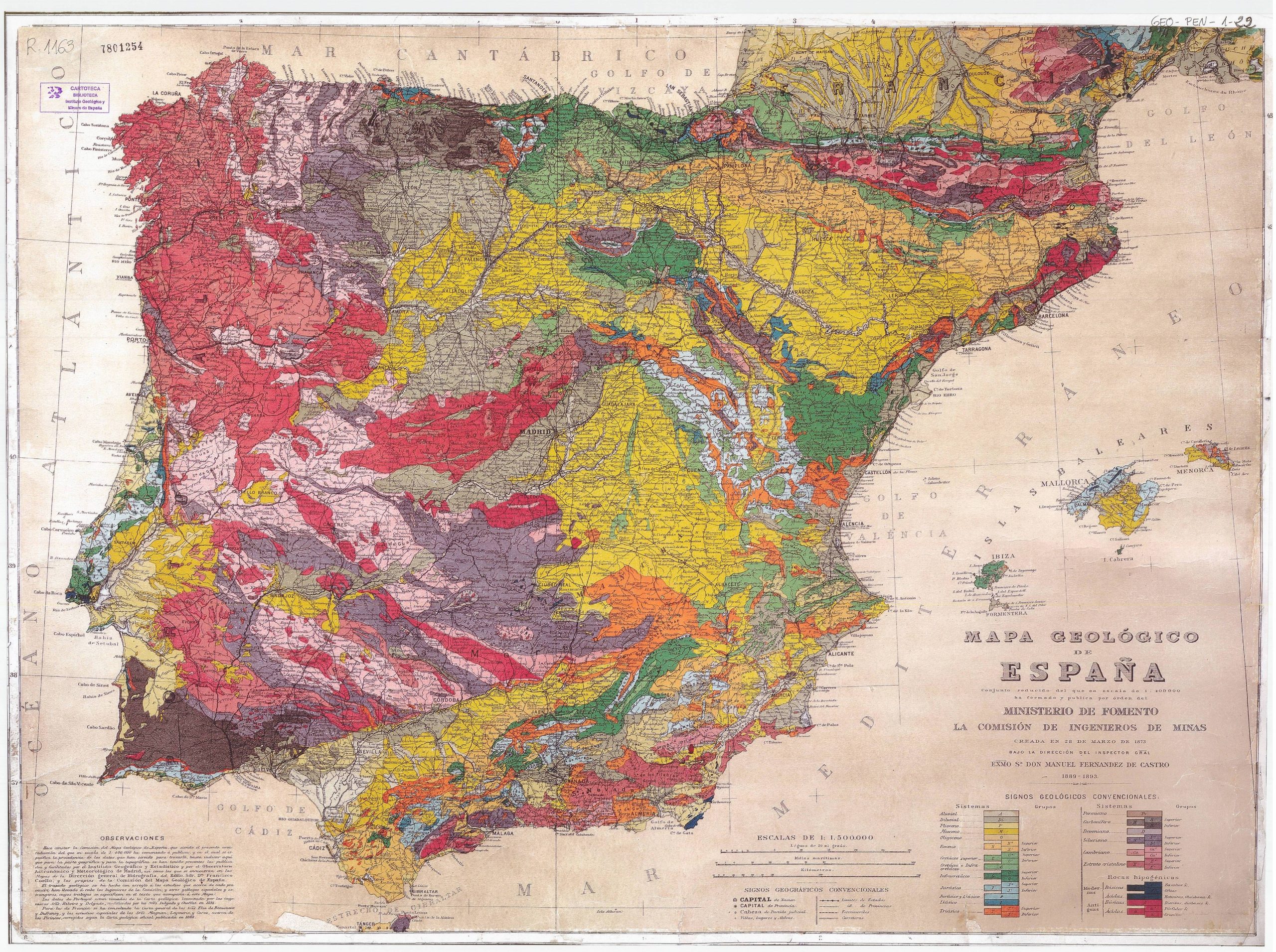 A3_Mapa geologico España(1890)_igme
